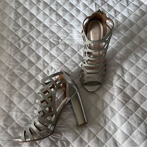 Silver Sparkly Heels